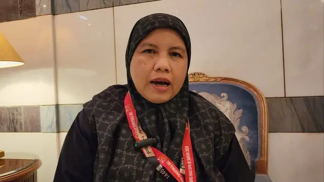 Anggota Komisi VIII DPR RI sekaligus Timwas Haji, Diah Pitaloka saat berbincang dengan wartawan di Arab Saudi. (Istimewa)