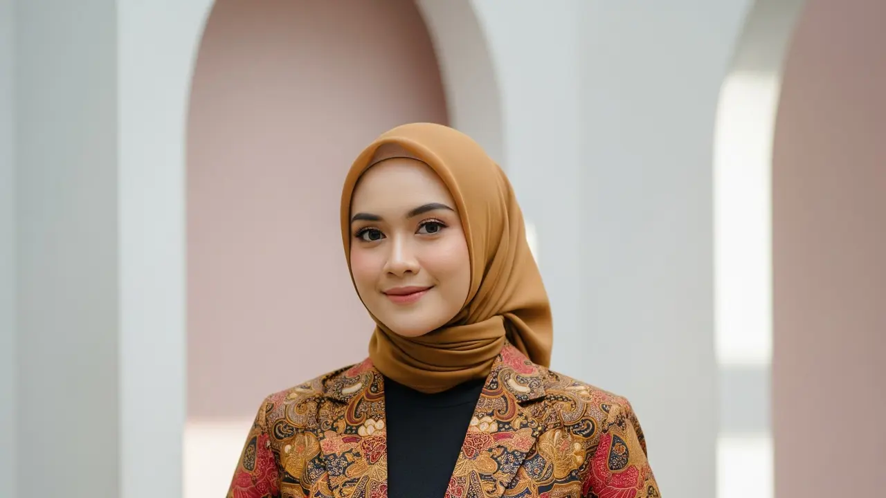 Model Atasan Batik Hijab Modern