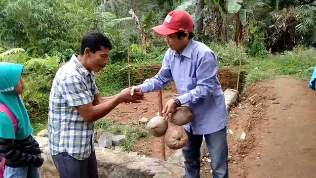 Sekolah Alam MTs Pakis Cilongok, Banyumas tak menerapkan bayaran sepeser pun. Bahkan, saat daftar ulang, mereka hanya cukup membawa setandan pisang atau empat butir kelapa. (Foto: Liputan6.com/Muhamad Ridlo)