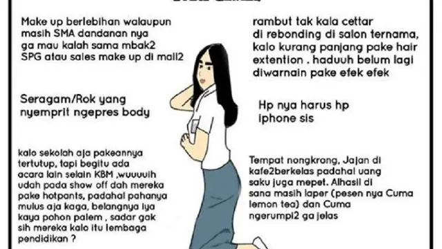 cewek zaman now (foto: Instagram/@komikyon)