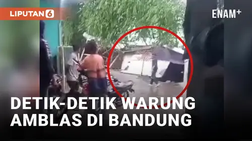 VIDEO: Kios Warung Amblas Akibat Longsor di Bandung Barat