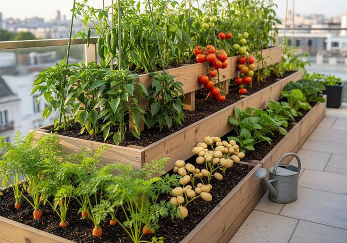 7 Kebun Sayur di Teras Sempit yang Tetap Subur tanpa Siram Setiap Hari, Solusi Berkebun Praktis