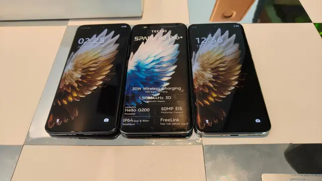 Bagian Depan Tecno Spark 40 Pro+ saat acara peluncuran di Jakarta.