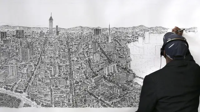 hasil lukisan Stephen Wiltshire (sumber: Stephen Wiltshire Official Site)