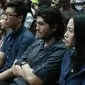 Kembaran Mirna Salihin menyaksikan sidang Jessica Wongso di Pengadilan Negeri Jakarta Pusat, Selasa (21/6/2016). (Liputan6.com/ Audrey Santoso)