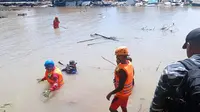 Pencarian korban banjir bandang di Kecamatan Torue, Kabupaten Parigi Moutong oleh SAR gabungan. Hingga hari ke-7 para korban belum ditemukan. (Foto: Kantor SAR Palu).