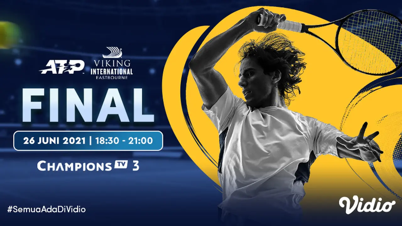 Link Live Streaming pertandingan ATP 500 Viking International Eastbourne eksklusif melalui Vidio