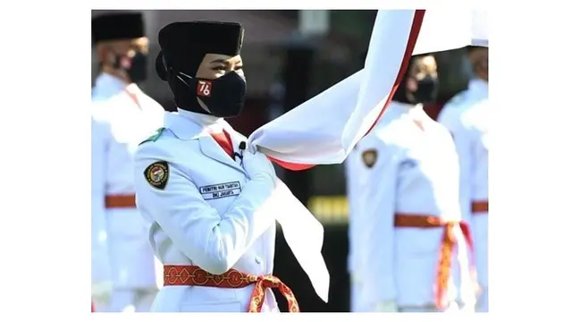 6 Potret Febitri Nur Tsabitah, Pemimpin Upacara di Pengukuhan Paskibraka Nasional 2021