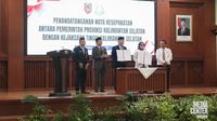 Penandatanganan Nota Kesepakatan Antara Pemerintah Provinsi Kalimantan Selatan dengan Kejaksaan Tinggi Kalimantan Selatan di Gedung Idham Chalid, Banjarbaru, Senin (14/7/2025).