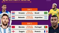 Jadwal dan Live Streaming Piala Dunia 2022 Babak Perempatfinal di Vidio, 9-11 Desember 2022. (Sumber : dok. vidio.com)