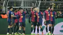 Bertanding di markas Borussia Dortmund, Barcelona menang dengan skor 3-2. (INA FASSBENDER/AFP)