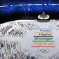 Delegasi atlet mengambil bagian dalam upacara pembukaan Olimpiade Tokyo 2020, di Stadion Olimpiade, di Tokyo, pada 23 Juli 2021. François-Xavier MARIT/AFP