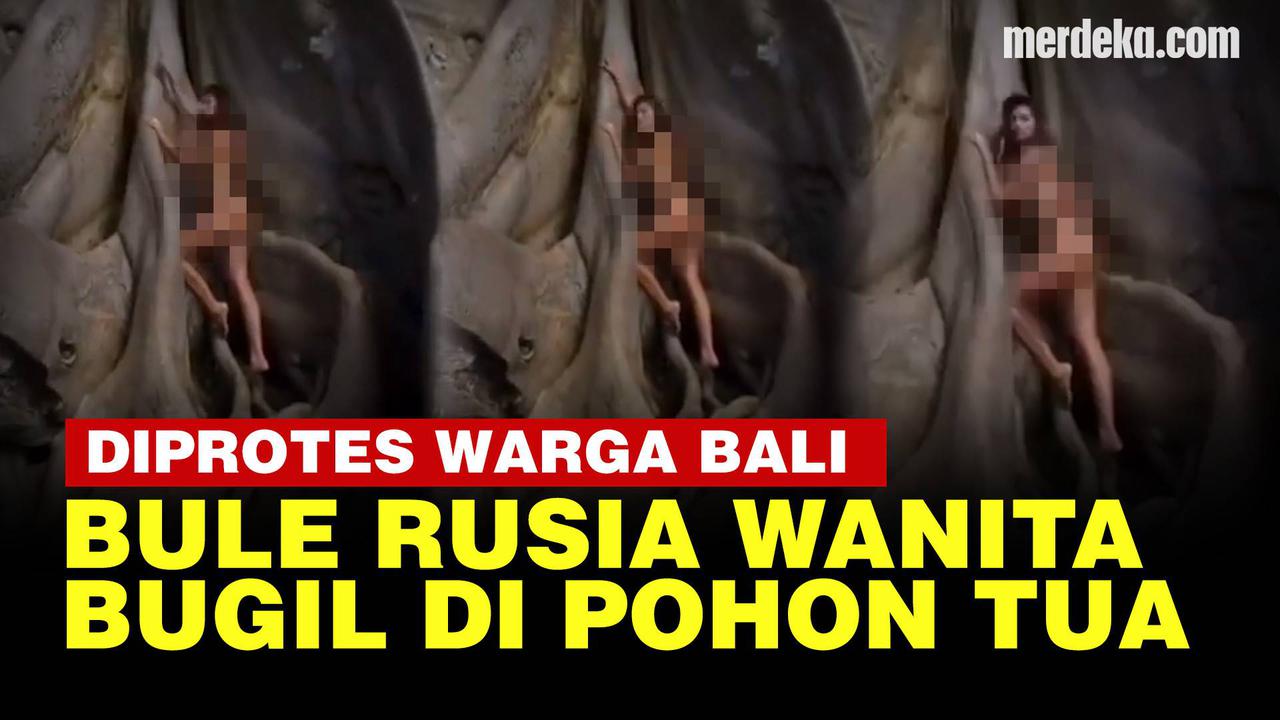 VIDEO: Penampakan Bule Wanita Rusia Konten Bugil di Pohon Tua, Disorot Warga Bali