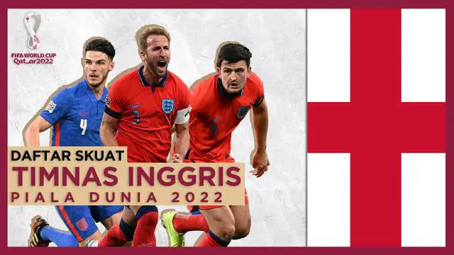 MOTION GRAFIS: Skuat Timnas Inggris di Piala Dunia 2022, Manchester City Sumbang 5 Nama