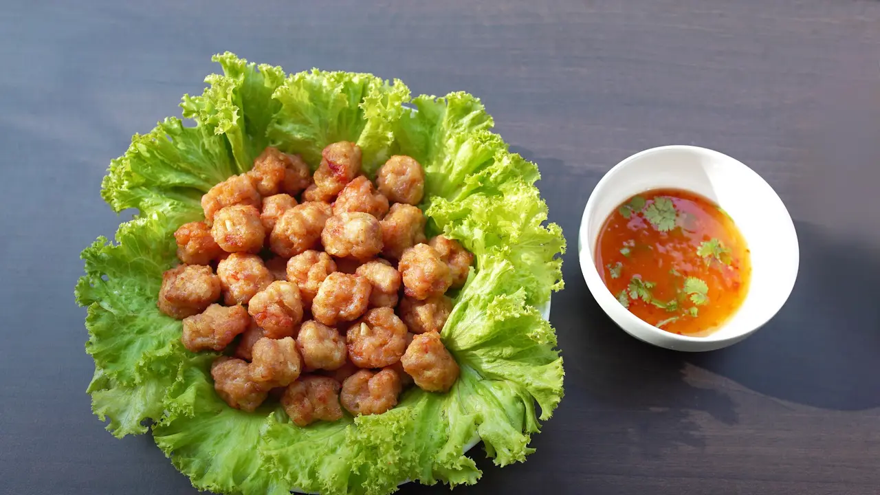 bola bola udang goreng