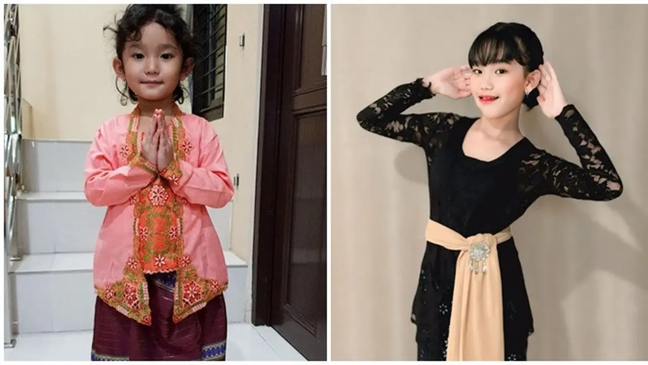 6 Potret Bilqis Anak Ayu Ting Ting Pakai Kebaya dari Kecil hingga Kini Remaja