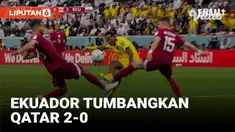Timnas Qatar telan kekalahan 0-2 dari Ekuador di laga pembuka Piala Dunia 2022 di Stadion Al Bayt, Kota Al Khor, Minggu (20/11) malam.