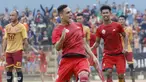 Bek Persija, Jaimerson Xavier, melakukan selebrasi usai mencetak gol ke gawang Persika Karawang pada laga uji coba di Stadion Soemantri Brodjonegoro, Kuningan, Jakarta, Sabtu (30/12/2017). Persija menang 3-1 atas Persika. (Bola.com/M Iqbal Ichsan)