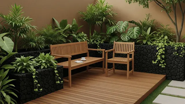 The Rustic Decking & Planter Box