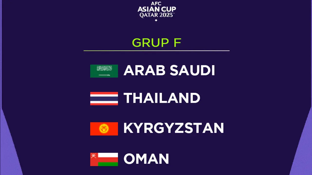 Piala Asia - Grup F Piala Asia 2023: Arab Saudi, Thailand, Kirgistan, Oman