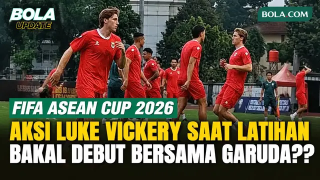 Aksi Luke Vickery dalam Latihan Timnas Indonesia, Berpeluang Debut di FIFA ASEAN Cup 2026