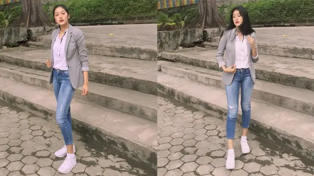 Rania memiliki paras cantik dan gaya penampilan seperti orang Korea