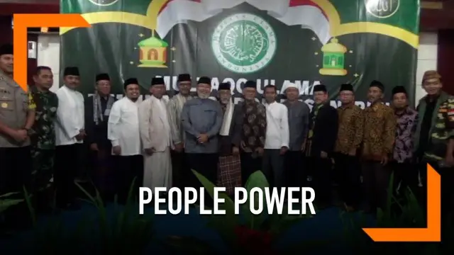 Ulama se-Kabupaten Ciamis, Jawa Barat sepkt menolak ajaan people power yang akan diadakan 22 mei 2019 di Jakarta.