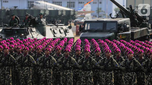 Ribuan Pasukan Ikuti Gladi Bersih HUT ke-74 TNI