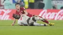 Tiga gol Swiss dicetak oleh Xherdan Shaqiri, Breel Embolo, dan Remo Freuler. Sementara Serbia sempat membalas dua gol lewat aksi Aleksandar Mitrovic dan Dusan Vlahovic.(AP/Martin Meissner)