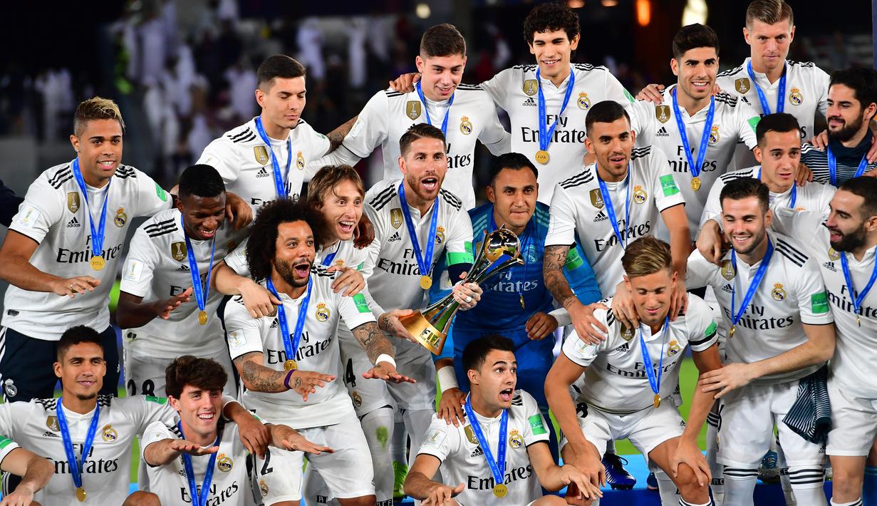 1. Real Madrid – Real Madrid dikenal memiliki lini tengah yang berkualitas. Trio Casemiro, Luka Modric dan Toni Kroos membuat kualitas lini tengah Real Madrid terjaga. (AFP/Giuseppe Cacace)