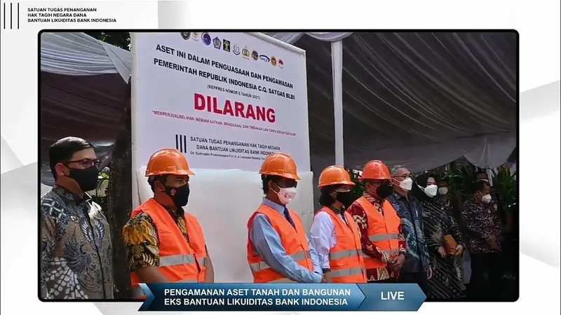 Live Streaming Penguasaan dan Pengawasan Aset Negara Oleh Tim Satgas BLBI. Dihadiri oleh Menteri Keuangan Sri Mulyani.