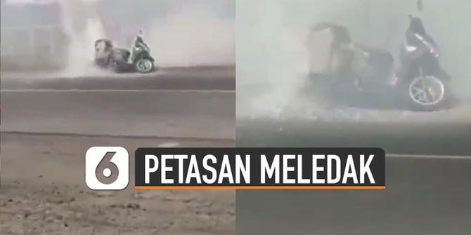 VIDEO: Ngeri, Ibu-Ibu Berniat Belanja Petasan Untuk Dijual Namun Meledak di Jalan