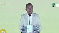 Ketua Harian Dewan Pimpinan Pusat (DPP) Partai Gerindra Sufmi Dasco Ahmad memberikan sambutan di puncak perayaan Hari Lahir (Harlah) PKB di JCC, Senayan, Jakarta, Selasa malam (23/7/2024). (Tangkapan layar YouTube DPP PKB)