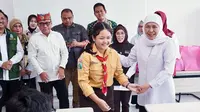 Momen Khofifah Terpikat Lagu Osing Siswi Sekolah Rakyat Banyuwangi, Berakhir Undangan ke Grahadi