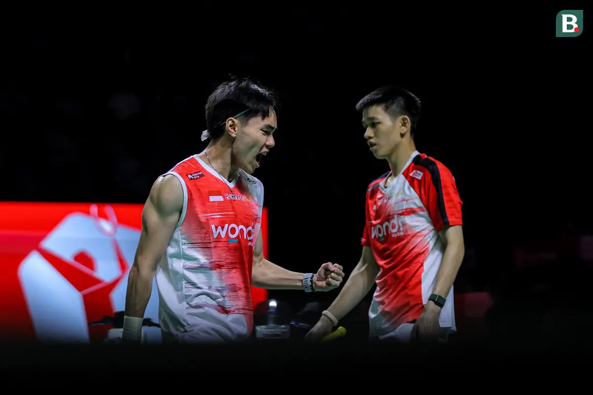 Foto: Raymond/Joaquin Wakili Ganda Putra Indonesia di Final Indonesia Open setelah Tumbangkan Sabar/Reza