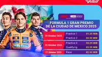 Siaran Langsung  F1 GP Mexico 2025: Tayang Eksklusif di Vidio