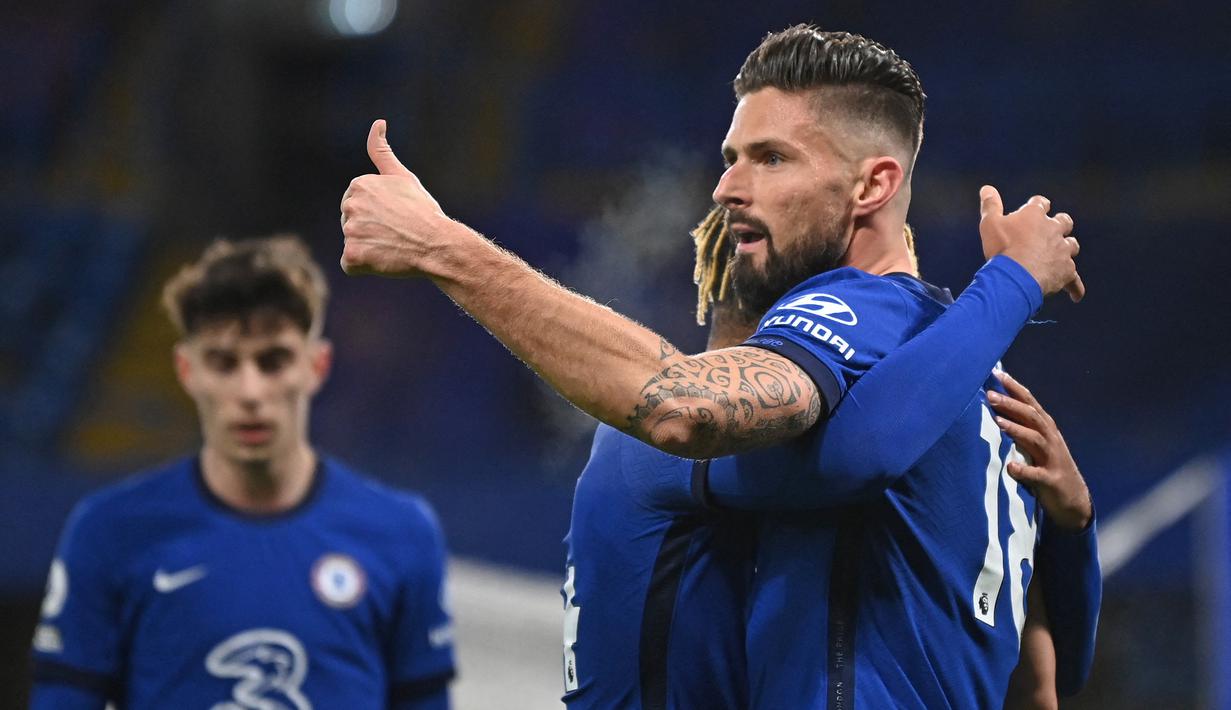 Selain bersama AC Milan, 232 gol di level klub juga dicetaknya bersama Montpellier, Arsenal, dan Chelsea dalam kurun waktu 13 musim, mulai 2010/2011 hingga 2021/2022. (AFP/Pool/Daniel Leal)