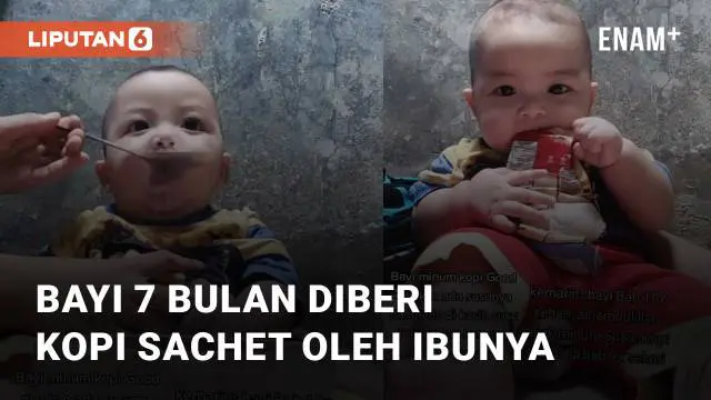 Seorang ibu tega memberikan kopi sachet untuk anaknya yang berusia 7 bulan viral di media sosial