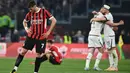 Di final, tim asuhan Vincenzo Italiano berhasil mengandaskan perlawanan AC Milan dengan skor 1-0. (Isabella BONOTTO/AFP)