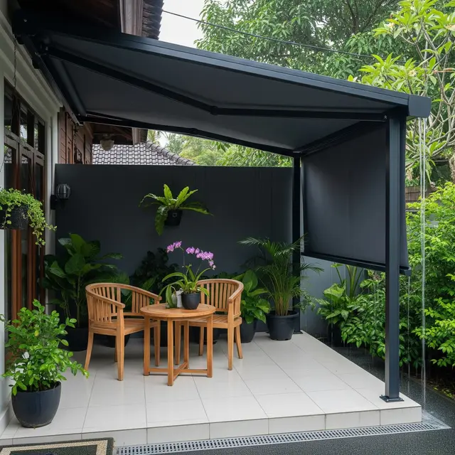 9 Desain Teras Rumah Tetap Kering saat Hujan