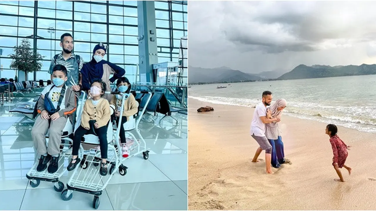 6 Potret Liburan Teuku Wisnu dan Shireen Sungkar di Lombok, Sempat Panik Ada Gempa