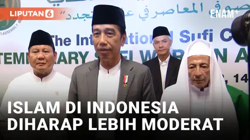 VIDEO: Jokowi Harapkan Muktamar Sufi Internasional Dapat Kian Moderatisasi Islam di Indonesia