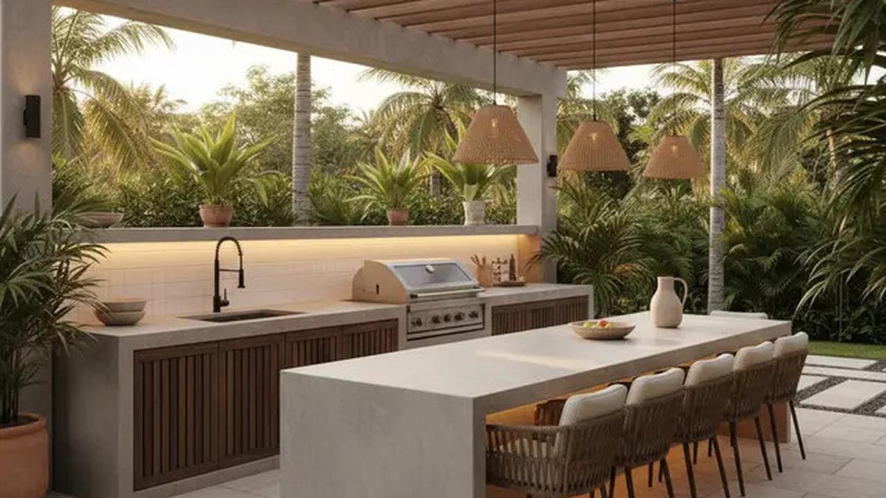 9 Dapur Outdoor Sederhana tapi Berkelas, Cocok untuk Rumah di Daerah Panas