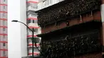 Pemandangan balkon rumah seorang kolektor bernama Etanis Gonzalez, yang dipenuhi ratusan boneka seram dan menakutkan, di Caracas, Venezuela, 16 Juli 2016. (REUTERS/Carlos JASSO)