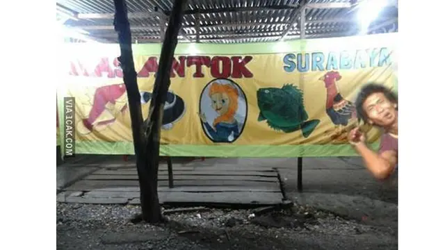 6 Spanduk Penjual Penyetan Ini Nyeleneh, Bikin Geleng Kepala