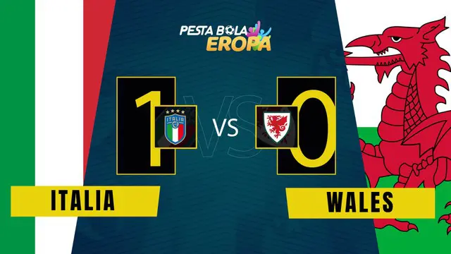 VIDEO: Kalahkan Wales, Italia Kukuh di Puncak Klasemen Grup A Euro 2020