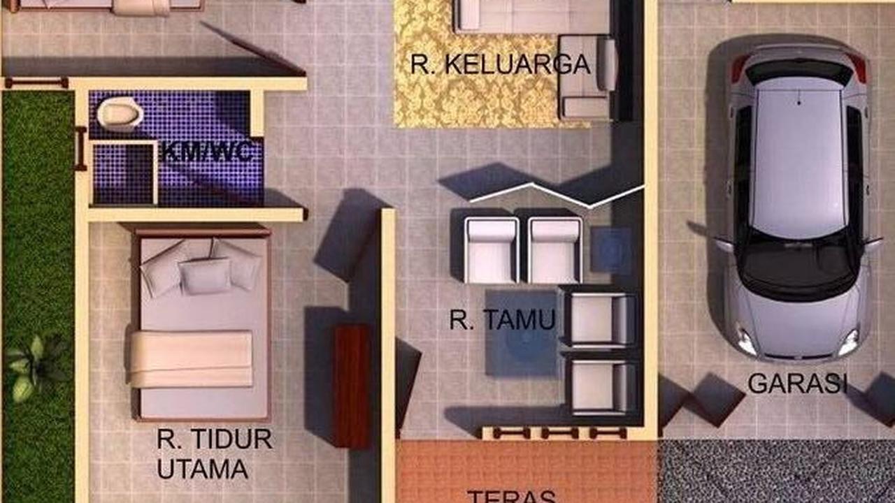 Desain Rumah dengan 3 Kamar Tidur dan 1 Mushola Berkonsep Mewah