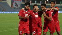 Timnas Indonesia U-23 mencatat kemenangan 4-1 atas Timor Leste dalam laga kedua Grup A cabor sepak bola SEA Games 2021, Selasa (10/5/2022) malam WIB di Stadion Viet Tri, Vietnam. Garuda Muda berhasil move on dari kekalahan di laga pertama atas tuan rumah. (Bola.com/Ikhwan Yanuar)