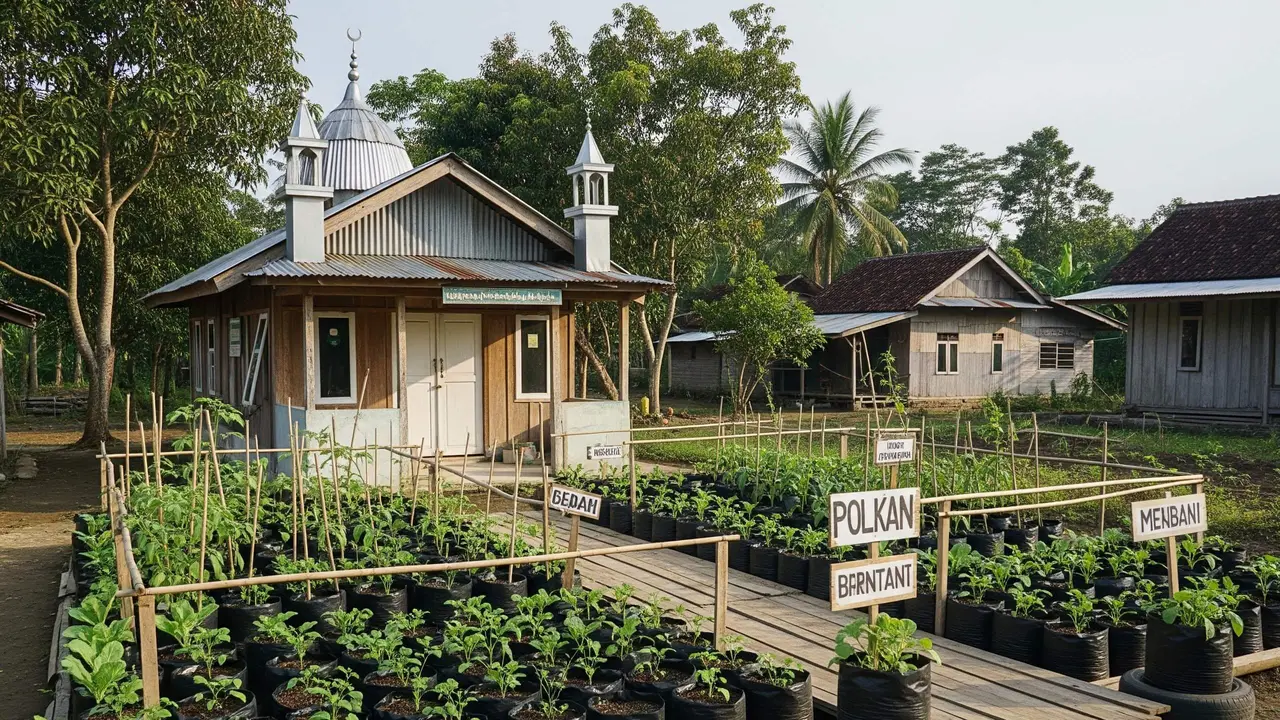 ide kebun di mushola kecil tanpa modal besar