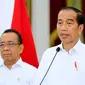 Presiden Joko Widodo atau Jokowi mengumumkan pemerintah membuka lowongan calon aparatur sipil negara (CASN) atau CPNS 2024. (Biro Pers Sekretariat Presiden)